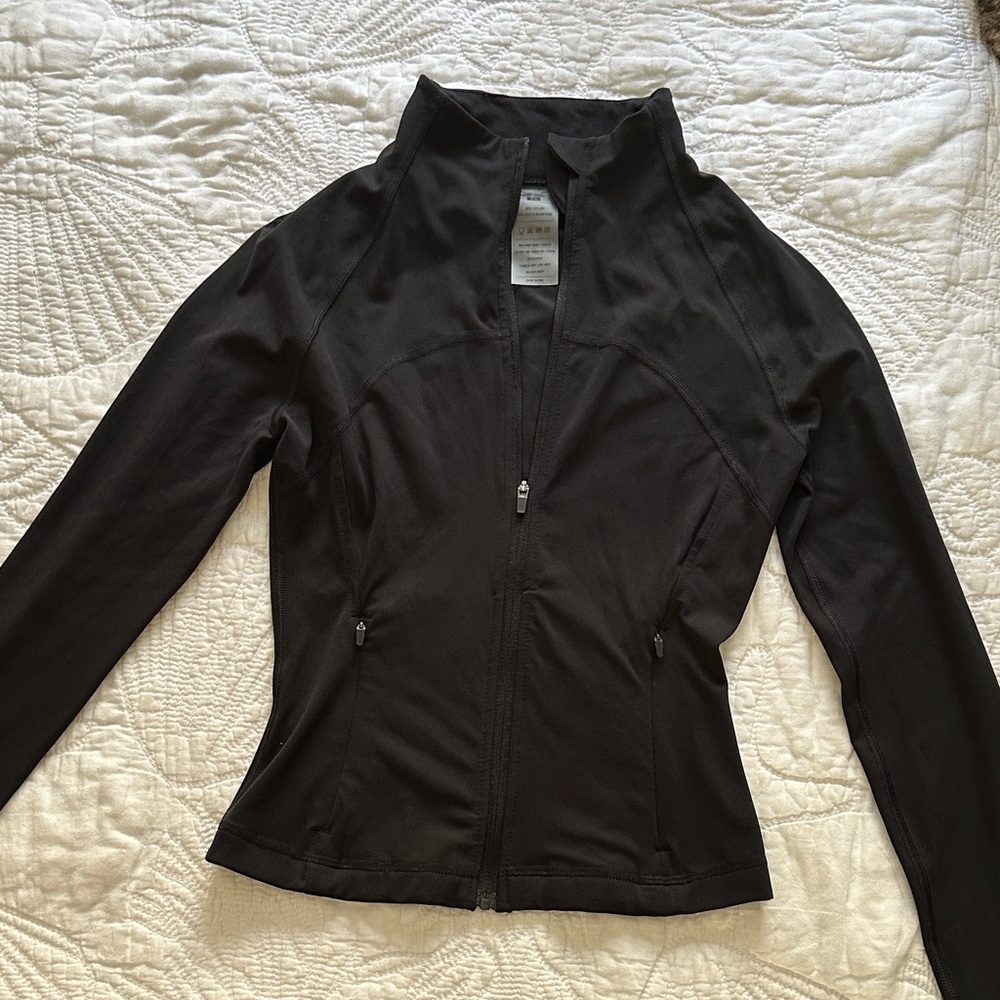 Elegant Black Women's Zip-Up Jacket